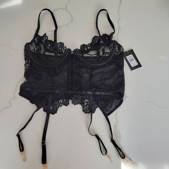 NEW Frederick's bustier Intimate Bra mesh size M - Picture 1 of 10